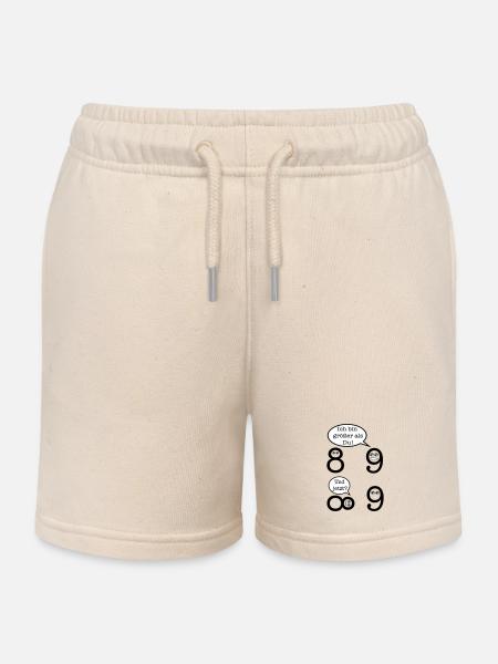 Mathe rigolade - Short de jogging enfant bio Stanley/Stella - écru doux