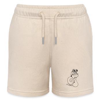 Détective drôle d'escargot - Short de jogging enfant bio Stanley/Stella - écru doux - Devant