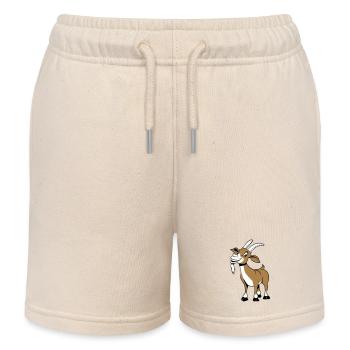 La chèvre rit gentiment - Short de jogging enfant bio Stanley/Stella - écru doux - Devant