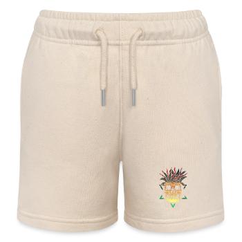 Skeleton Skeleton Skater bone Skull skeleton head - Kids Organic Sweat Shorts by Stanley/Stella - soft Ecru - Front