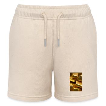Pièces d’or - Short de jogging enfant bio Stanley/Stella - écru doux - Devant