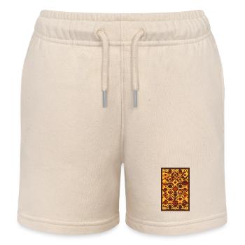 Vintage Pattern - Kids Organic Sweat Shorts by Stanley/Stella - soft Ecru - Front