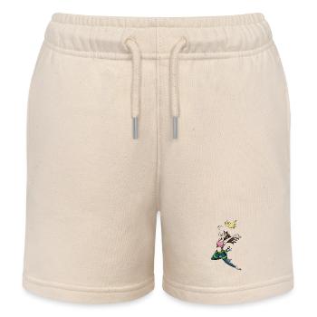 Grimpeur volant avec oiseau - Short de jogging enfant bio Stanley/Stella - écru doux - Devant