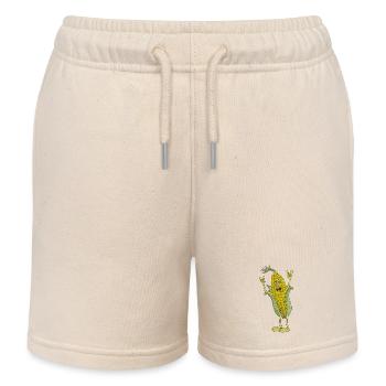 Matal Rock Corn on the cob corn farmer I love corn - Kids Organic Sweat Shorts by Stanley/Stella - soft Ecru - Front
