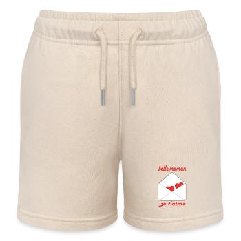 Schöne Mama, ich liebe dich - Kinder Organic Joggingshorts Mini Bolter von Stanley/Stella - Natur - Vorne