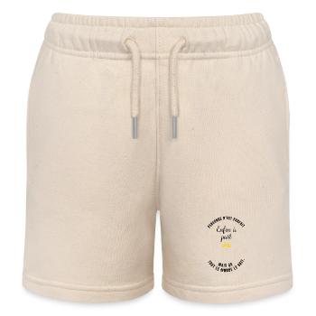 No one is perfect except - custom t shirt - Kids Organic Sweat Shorts by Stanley/Stella - soft Ecru - Front