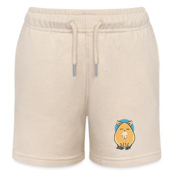 Eggy Katze - Kinder Organic Joggingshorts Mini Bolter von Stanley/Stella - Natur - Vorne