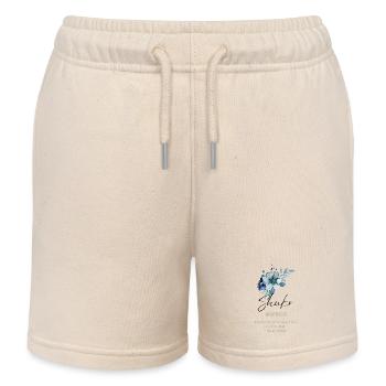 Shukr Gratitude Calligraphy Art - Kids Organic Sweat Shorts by Stanley/Stella - soft Ecru - Front
