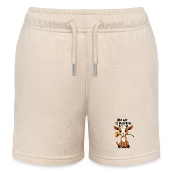 Hör auf zu meckern für eine Frau oder Mädchen - Kinder Organic Joggingshorts Mini Bolter von Stanley/Stella - Natur - Vorne