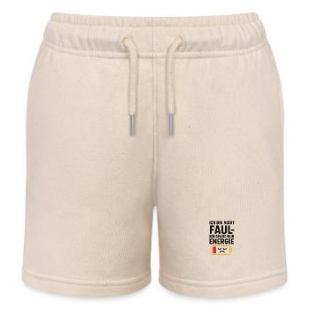 Ich bin nicht faul – ich spare nur Energie. - Kinder Organic Joggingshorts Mini Bolter von Stanley/Stella - Natur - Vorne