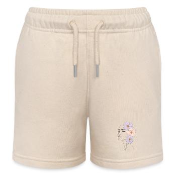 Blütenpoesie – Line Art Femininity - Kinder Organic Joggingshorts Mini Bolter von Stanley/Stella - Natur - Vorne