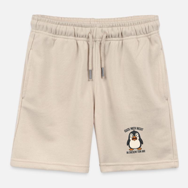 Ne me regarde pas sur ce ton Pingouin Short de jogging enfant bio Stanley/Stella