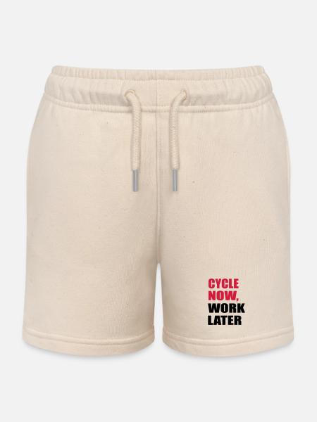 cycling - Kids Organic Sweat Shorts by Stanley/Stella - soft Ecru