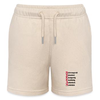 Stefan , Vorname,Namensschild,Name,Fun Shirt (25) - Kinder Organic Joggingshorts Mini Bolter von Stanley/Stella - Natur - Vorne