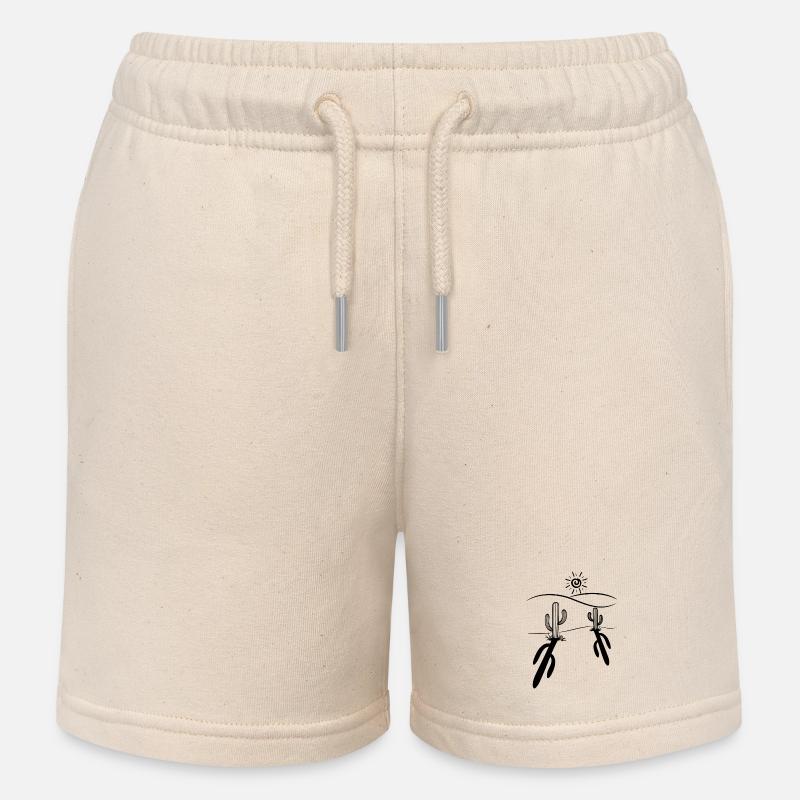 cactus - Kids Organic Sweat Shorts by Stanley/Stella - soft Ecru