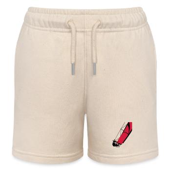Segelboot - Kinder Organic Joggingshorts Mini Bolter von Stanley/Stella - Natur - Vorne