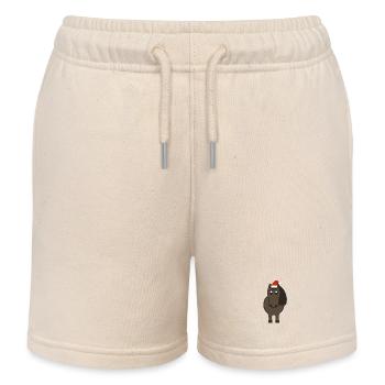 Pony christmas - Kids Organic Sweat Shorts by Stanley/Stella - soft Ecru - Front