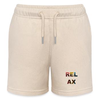Relax / Sayings / Trend - Kids Organic Sweat Shorts by Stanley/Stella - soft Ecru - Front