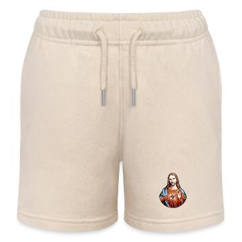 Jesus Christ * Jesus Christus NAZARETH Heiland - Kinder Organic Joggingshorts Mini Bolter von Stanley/Stella - Natur - Vorne