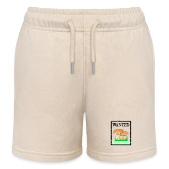 Wanted, porcini mushroom, men's mushroom, Röhrling mushroom - Kids Organic Sweat Shorts by Stanley/Stella - soft Ecru - Front