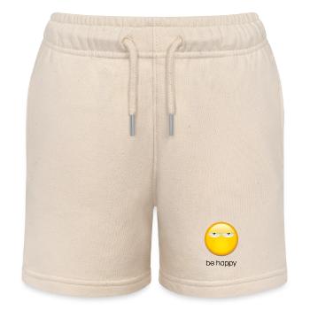 Be happy - Kids Organic Sweat Shorts by Stanley/Stella - soft Ecru - Front
