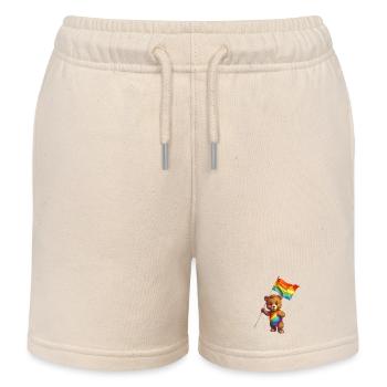 Liebe ist eine Bärennotwendigkeit - Kinder Organic Joggingshorts Mini Bolter von Stanley/Stella - Natur - Vorne
