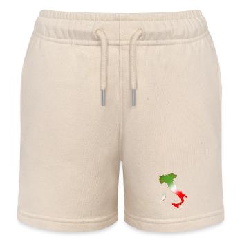 Landkarte von Italien mit dreifarbiger Flagge - Kinder Organic Joggingshorts Mini Bolter von Stanley/Stella - Natur - Vorne