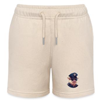 Schweinchen Polizei - Kinder Organic Joggingshorts Mini Bolter von Stanley/Stella - Natur - Vorne