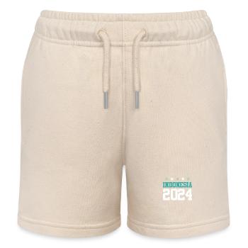 Indonesia 2024 Tours - Kids Organic Sweat Shorts by Stanley/Stella - soft Ecru - Front