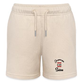 ICH KANN NICHT. SCHWEIZ - Kinder Organic Joggingshorts Mini Bolter von Stanley/Stella - Natur - Vorne