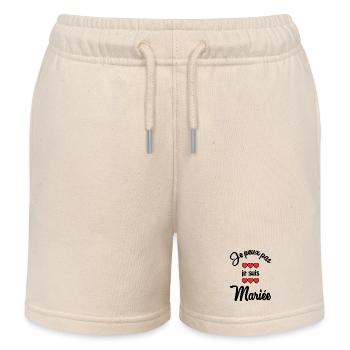 ICH KANN NICHT, ICH BIN VERHEIRATET - Kinder Organic Joggingshorts Mini Bolter von Stanley/Stella - Natur - Vorne