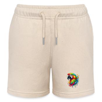 Parrot - Kids Organic Sweat Shorts by Stanley/Stella - soft Ecru - Front