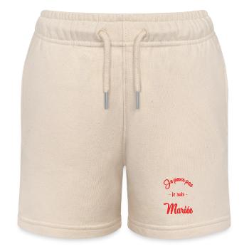 ICH KANN NICHT, ICH BIN VERHEIRATET - Kinder Organic Joggingshorts Mini Bolter von Stanley/Stella - Natur - Vorne