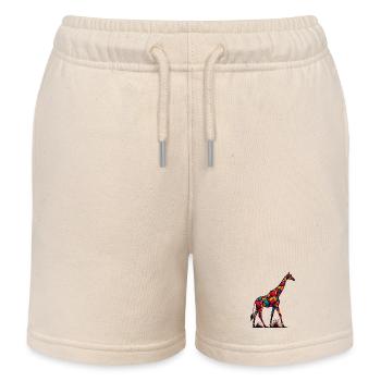 Giraffe - Kinder Organic Joggingshorts Mini Bolter von Stanley/Stella - Natur - Vorne