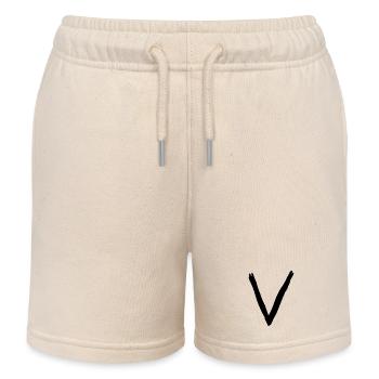 Buchstaben V - Kinder Organic Joggingshorts Mini Bolter von Stanley/Stella - Natur - Vorne