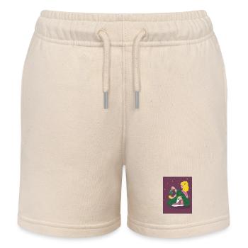 Christmas-Girl with stars - Kinder Organic Joggingshorts Mini Bolter von Stanley/Stella - Natur - Vorne