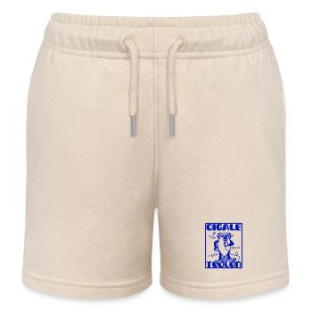 Singende Zikade Toulon - Retro-Maskottchen Provence - Kinder Organic Joggingshorts Mini Bolter von Stanley/Stella - Natur - Vorne