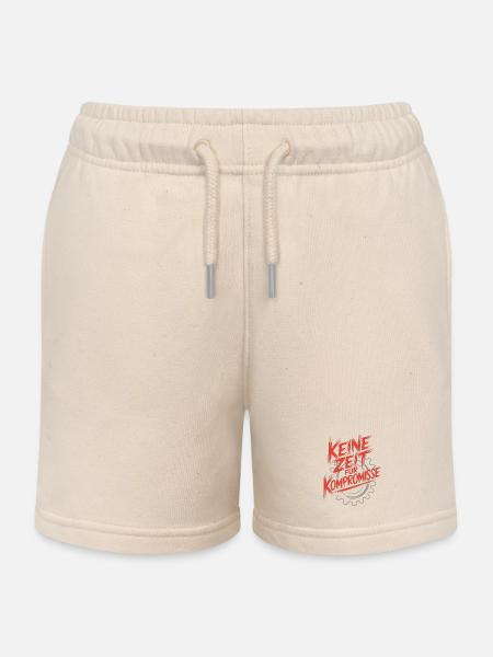 Pas le temps pour le compromis rouge - Short de jogging enfant bio Stanley/Stella - écru doux