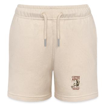 Coffee Addict – Without Coffee Without Me - Kids Organic Sweat Shorts by Stanley/Stella - soft Ecru - Front
