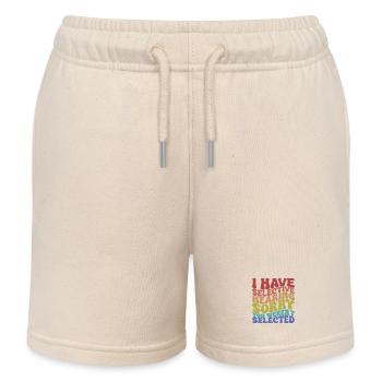 Selective Hearing Sarcastic Saying - Kids Organic Sweat Shorts by Stanley/Stella - soft Ecru - Front