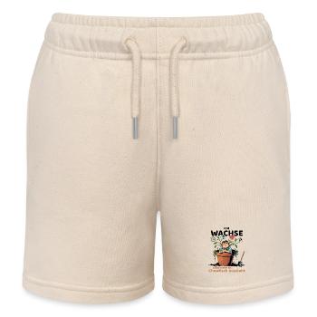 Nachdenkliche Pflanze mit Gedankenblasen - Kinder Organic Joggingshorts Mini Bolter von Stanley/Stella - Natur - Vorne