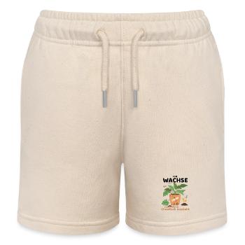 Ich wachse, auch wenn es chaotisch aussieht - Kinder Organic Joggingshorts Mini Bolter von Stanley/Stella - Natur - Vorne
