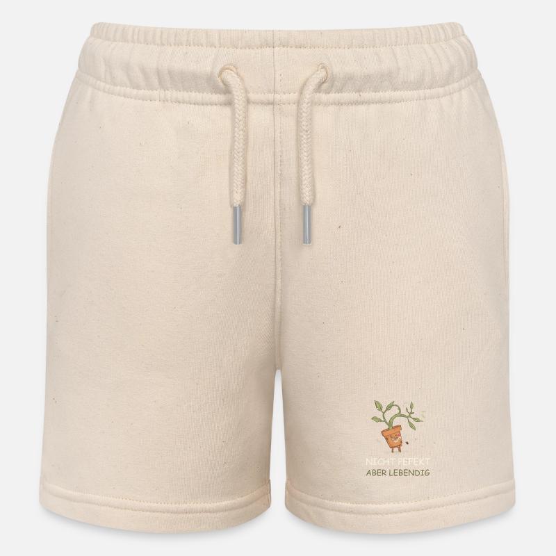 Lebendige Topfpflanze mit Witz - Short de jogging enfant bio Stanley/Stella - écru doux