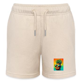 Ananas - Short de jogging enfant bio Stanley/Stella - écru doux - Devant