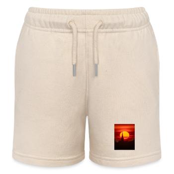Sonnenaufgang: St. Mary's Church, Garforth, Leeds - Kinder Organic Joggingshorts Mini Bolter von Stanley/Stella - Natur - Vorne