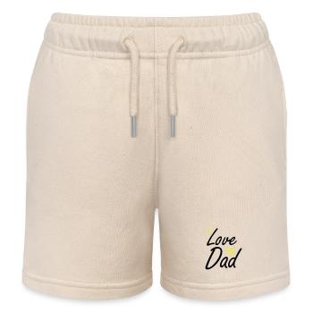 i love my dad Handlettering - Kinder Organic Joggingshorts Mini Bolter von Stanley/Stella - Natur - Vorne