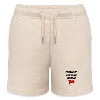Certifié Red Flag Ignorer - T-shirt unisexe drôle - Short de jogging enfant bio Stanley/Stella - écru doux - Devant