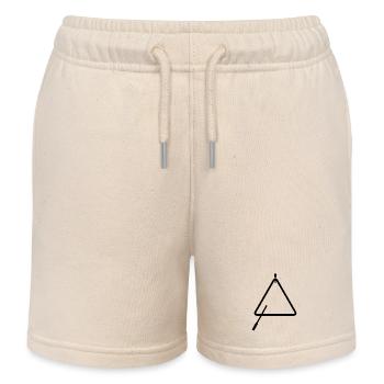 Triangle music - Kids Organic Sweat Shorts by Stanley/Stella - soft Ecru - Front