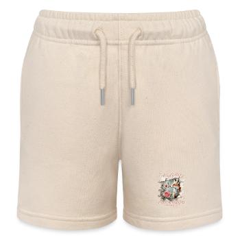 Bible Verse Christian Fox - Kids Organic Sweat Shorts by Stanley/Stella - soft Ecru - Front