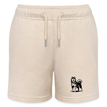 Alaskan Malamute in stolzer Pose - Kinder Organic Joggingshorts Mini Bolter von Stanley/Stella - Natur - Vorne